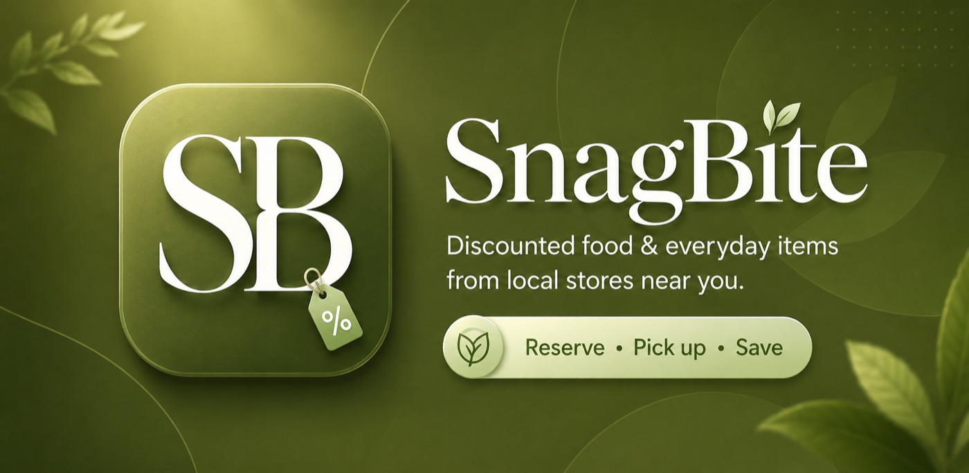 SnagBite — discounted food and everyday items from local stores near you. Reserve, pick up, save.